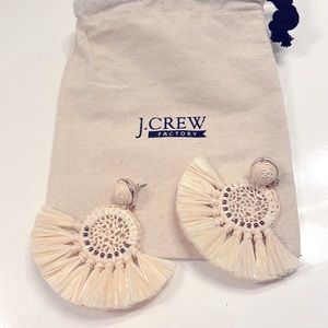 J crew Factory Raffia earrings never worn!